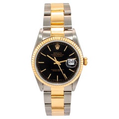 2002 Rolex Datejust 36MM 16203 Two Tone Oyster Gelbgold Edelstahl Uhr