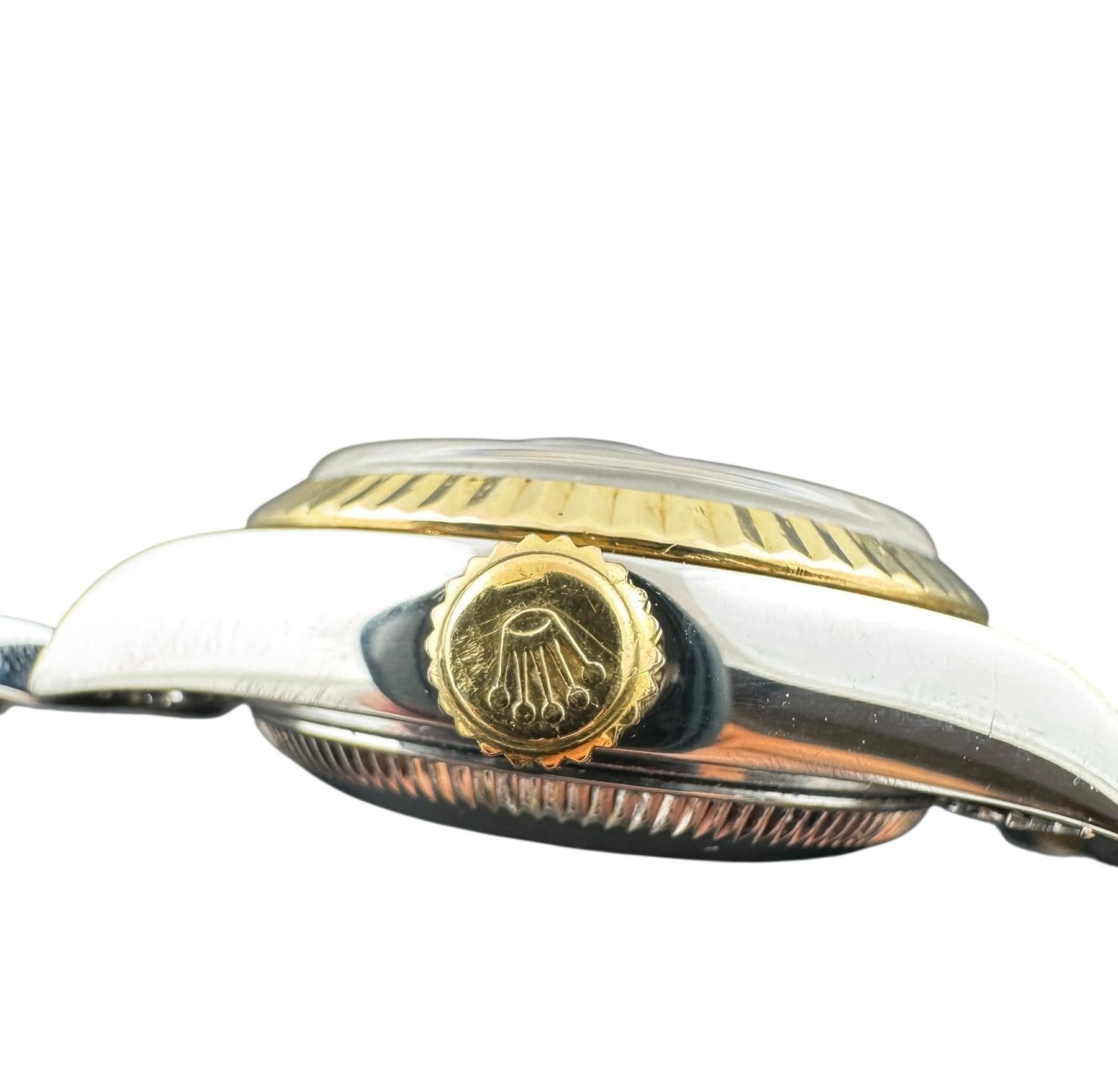 De las mujeres 2002 Rolex Ladies DateJust Reloj Esfera Diamante Azul Dos Tonos 79173 #23237 en venta