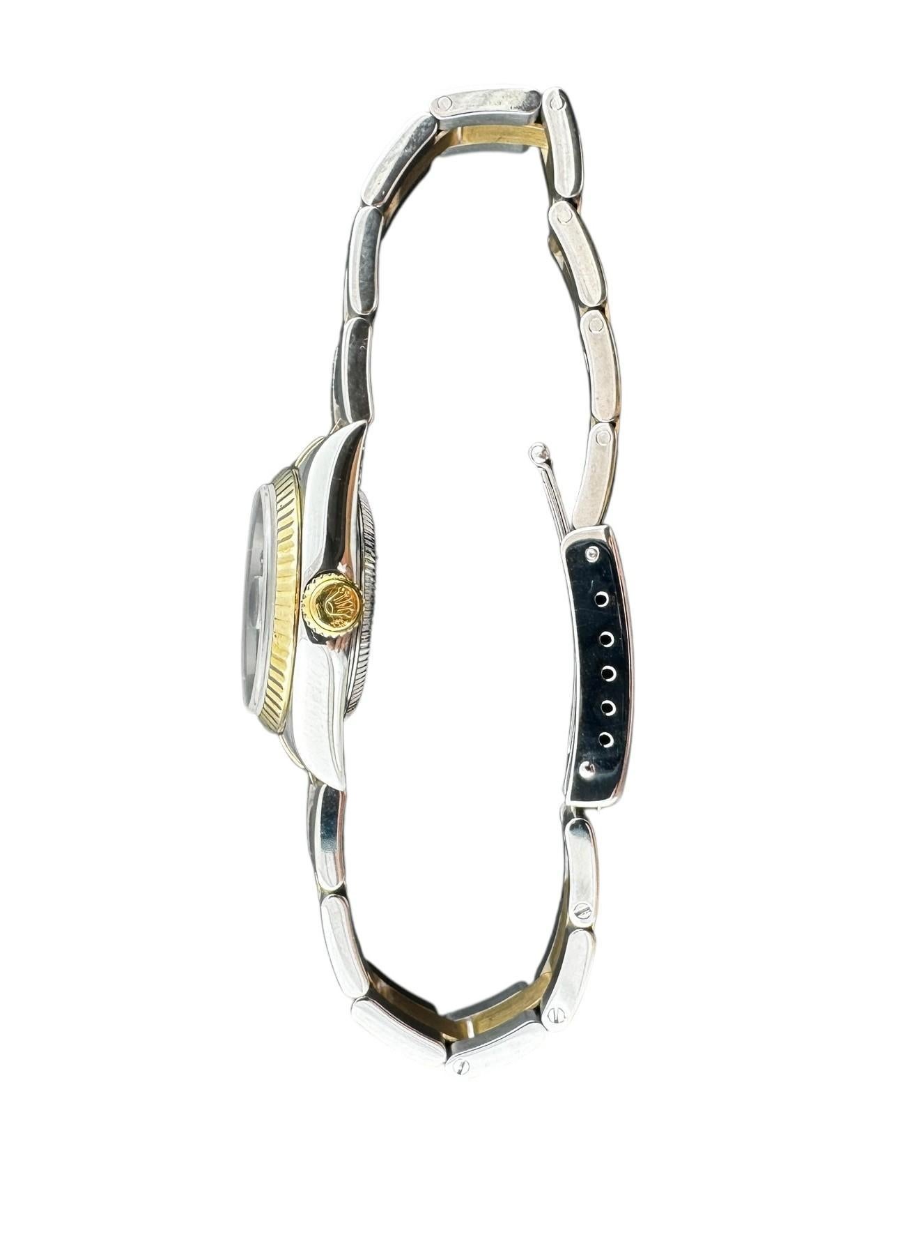 2002 Rolex Ladies DateJust Reloj Esfera Diamante Azul Dos Tonos 79173 #23237 en venta 2