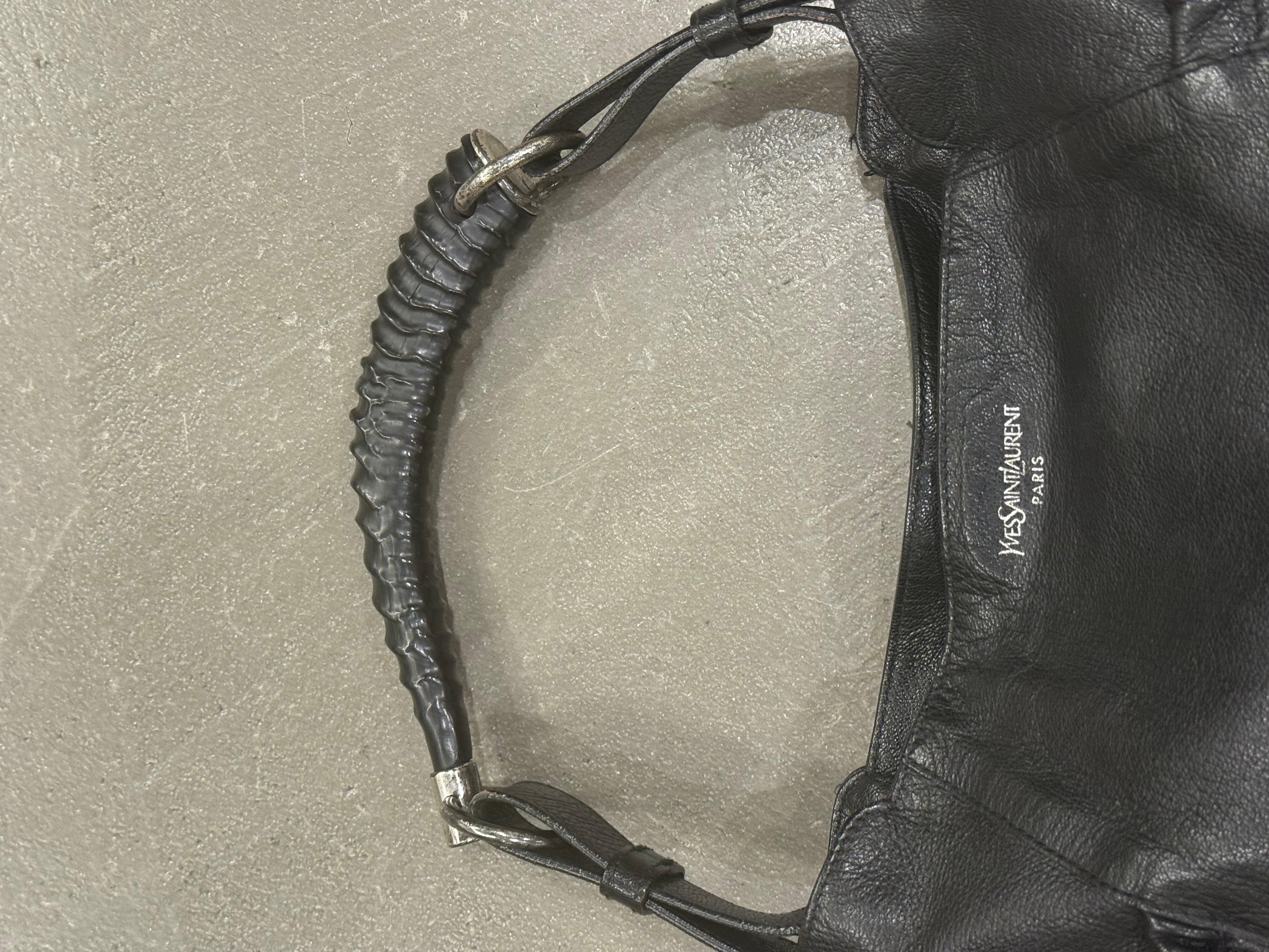 Noir 2002 Saint Laurent Mombasa Mala bag en vente