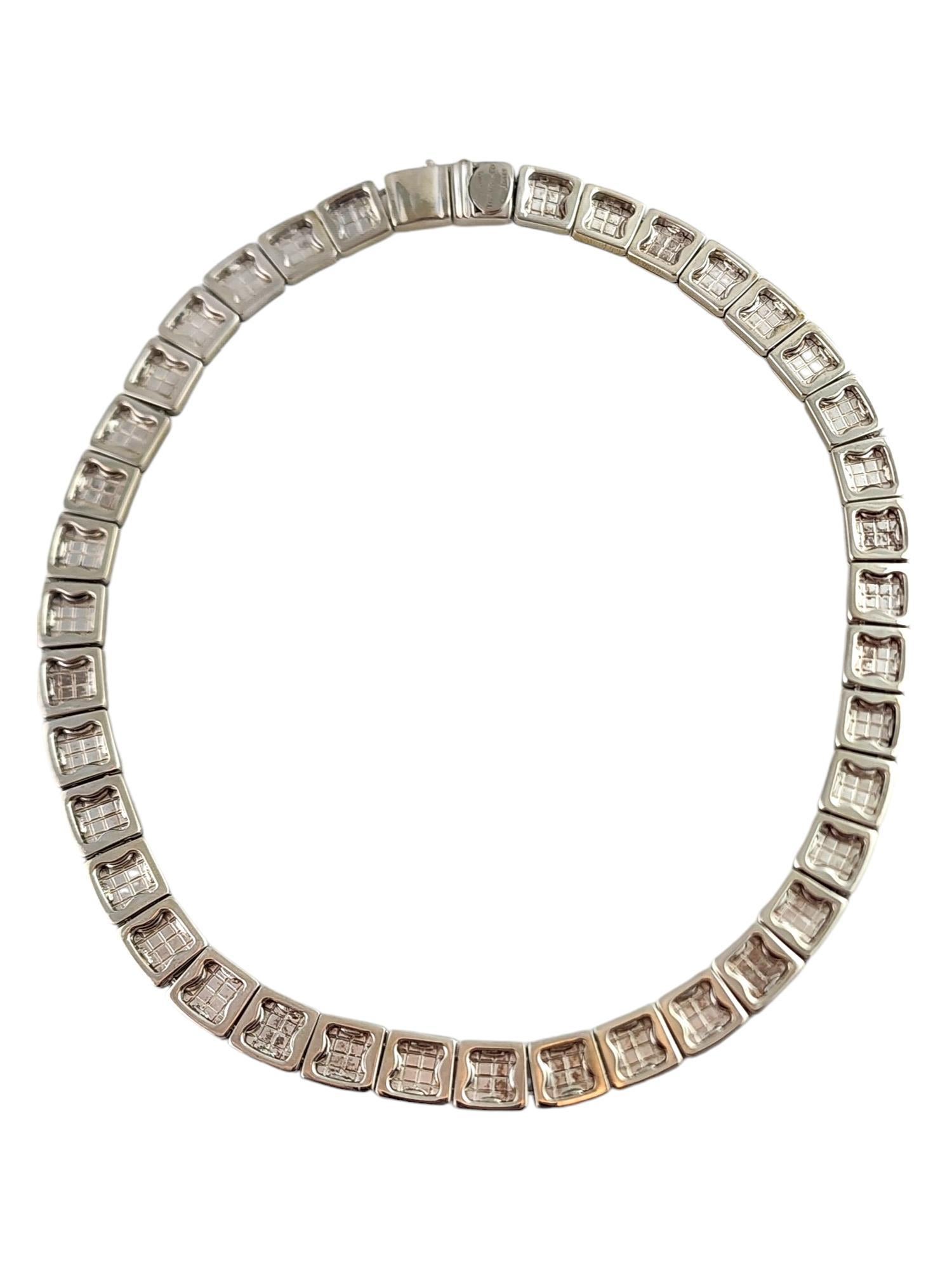 2002 Tiffany & Co. Italy Sterling Silver Square Tiles Necklace #18238 In Good Condition For Sale In Washington Depot, CT