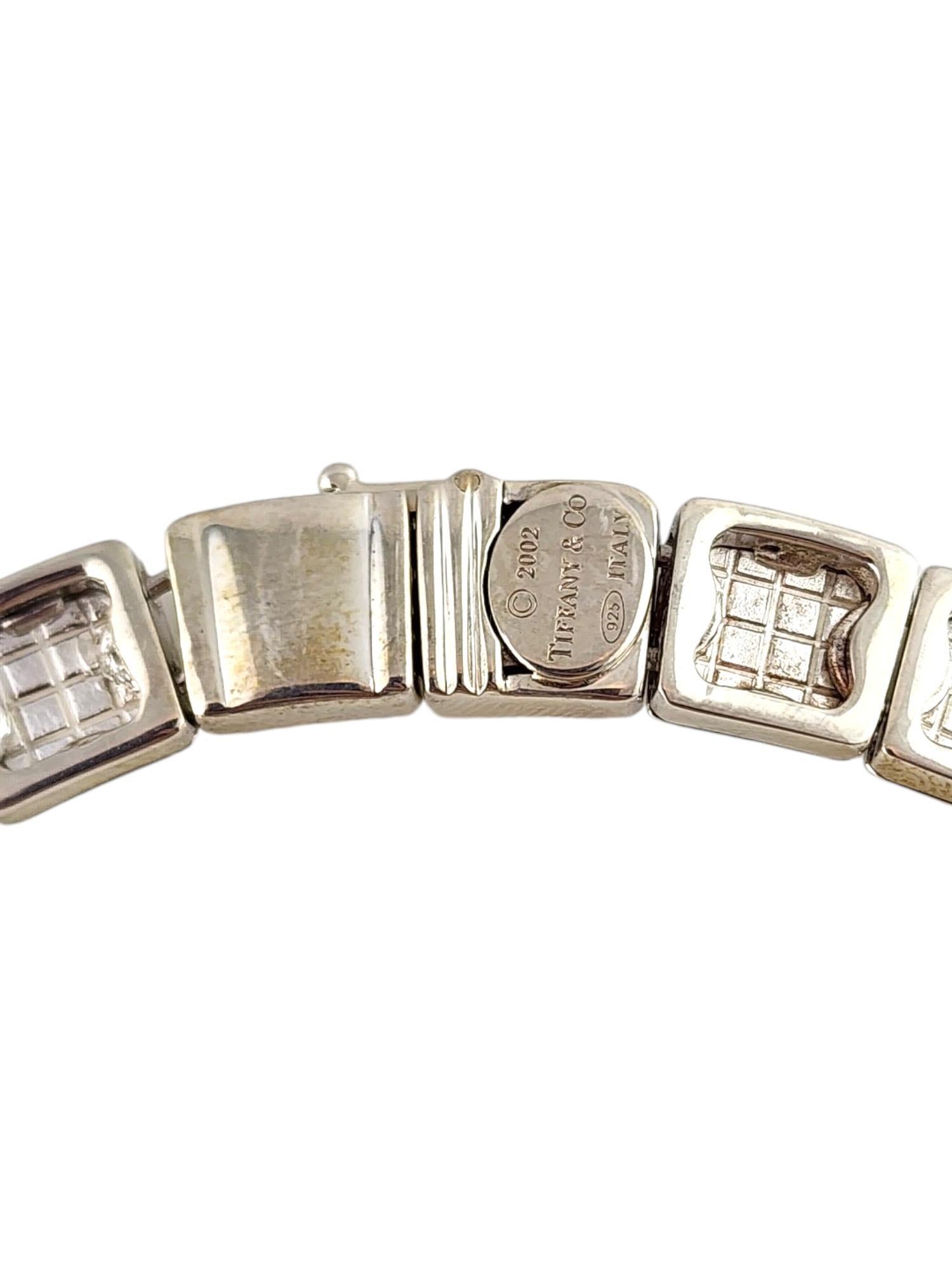 Women's 2002 Tiffany & Co. Italy Sterling Silver Square Tiles Necklace #18238 For Sale