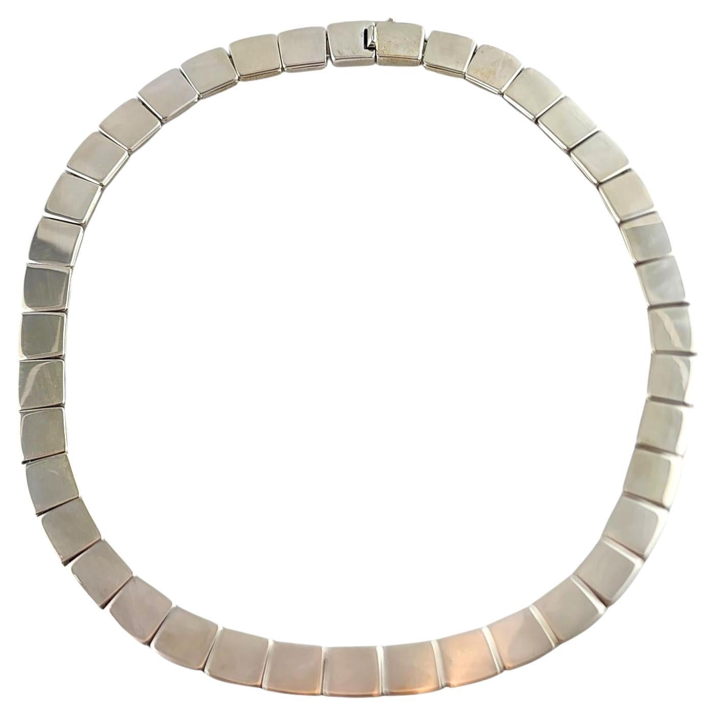 2002 Tiffany & Co. Italy Sterling Silver Square Tiles Necklace #18238 For Sale