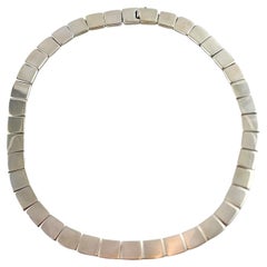 2002 Tiffany & Co. Italien Sterlingsilber-Halskette mit quadratischen Kacheln #18238