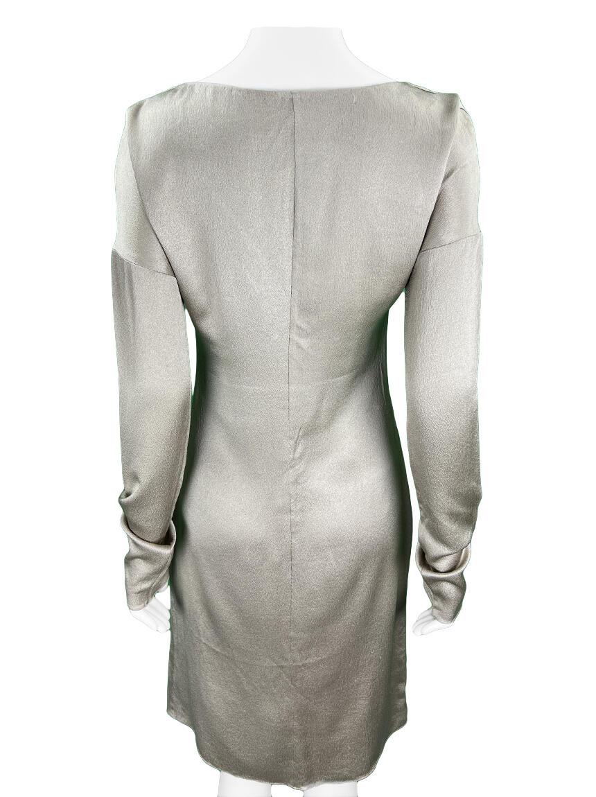 Women's 2002 Tom Ford for Gucci Silk Dress in Silver