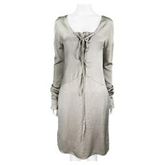 2002 Tom Ford for Gucci Silk Dress in Silver