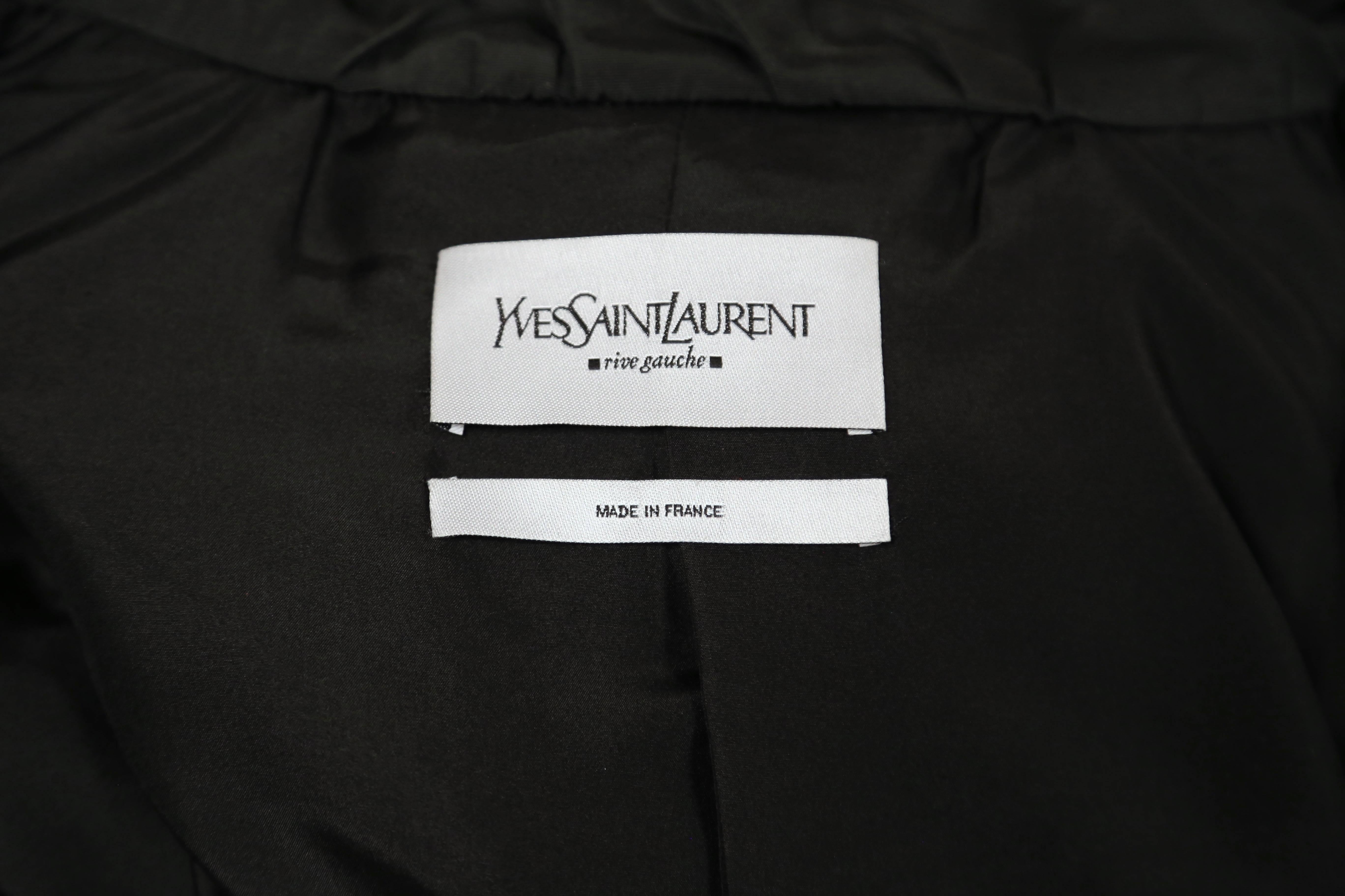 Women's or Men's Tom Ford For Yves Saint Laurent black jacket with neck tie, 2002 