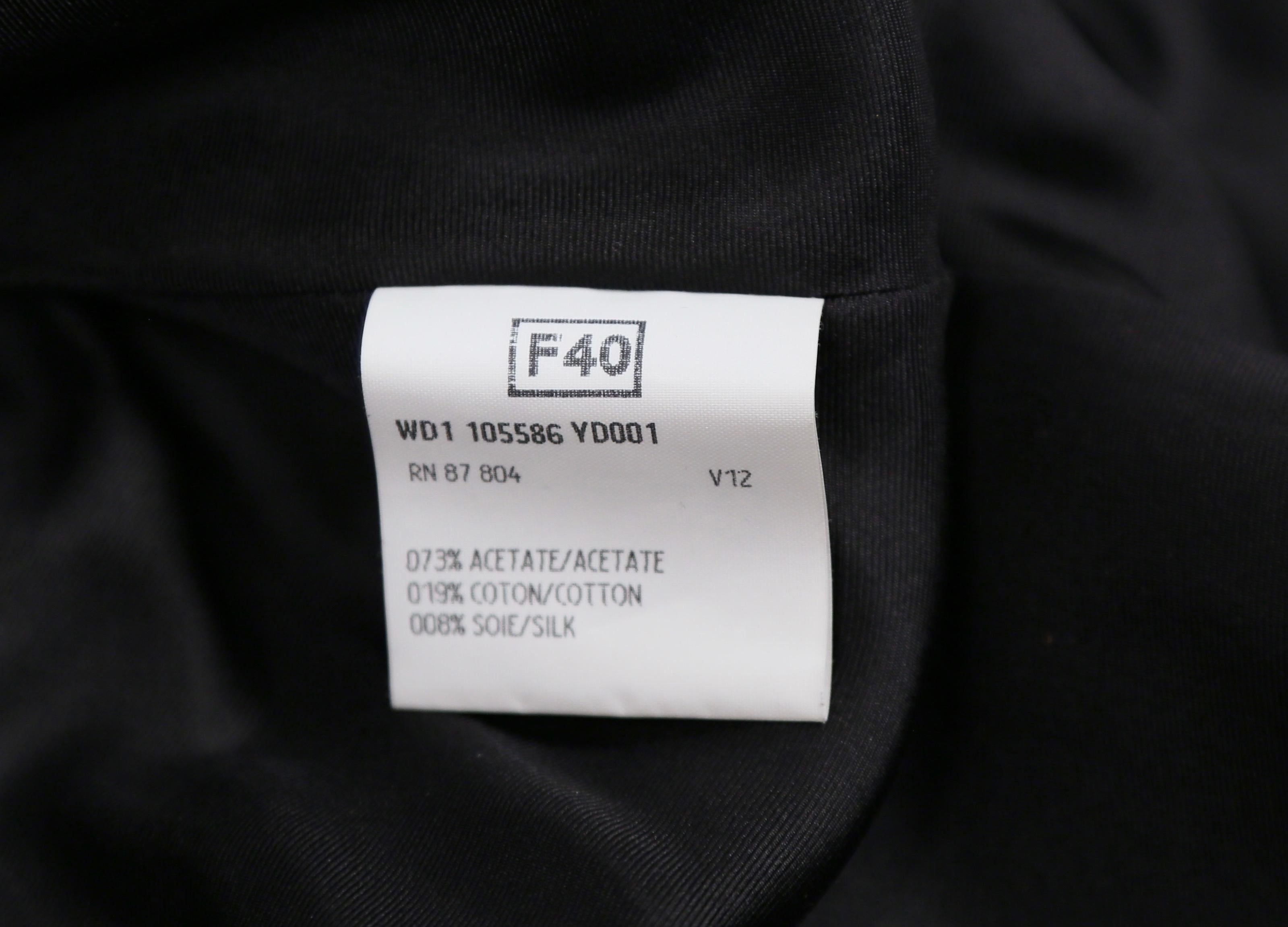 2002 TOM FORD for YVES SAINT LAURENT black velvet runway skirt suit 4