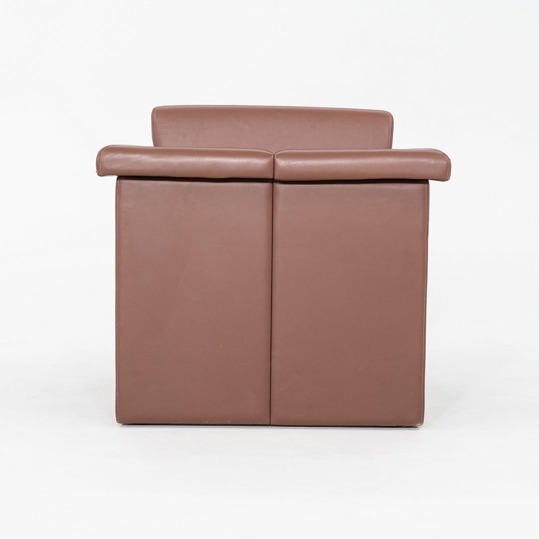 2002 Trix and Robert Haussmann para Knoll Sillón de cuero marrón en venta 3