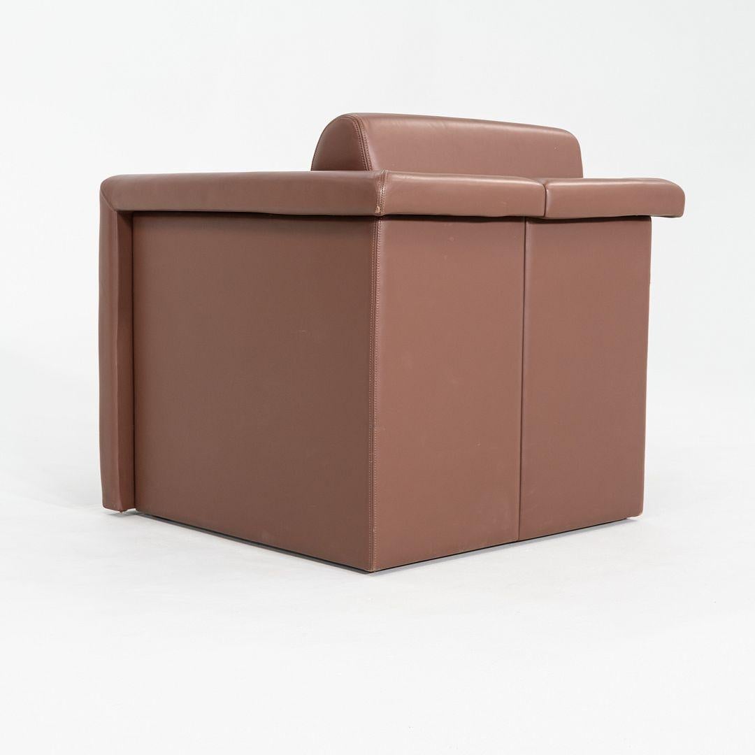 2002 Trix and Robert Haussmann para Knoll Sillón de cuero marrón en venta 4