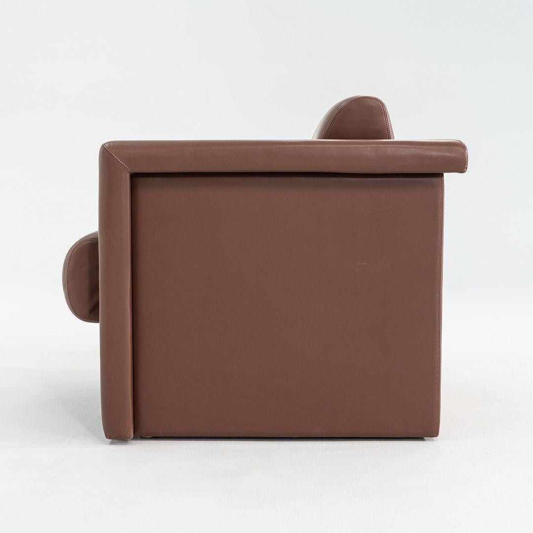 2002 Trix and Robert Haussmann para Knoll Sillón de cuero marrón Moderno en venta