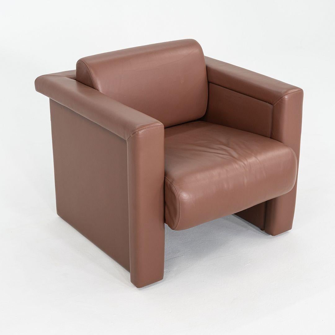 2002 Trix and Robert Haussmann para Knoll Sillón de cuero marrón Siglo XXI y contemporáneo en venta