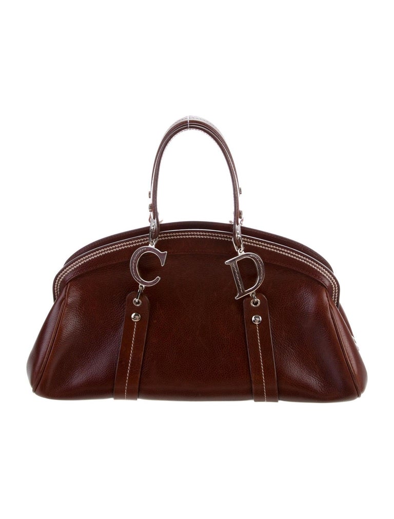John Galliano GALLIANO Seatbelt Logo Leather Handbag — sororité.