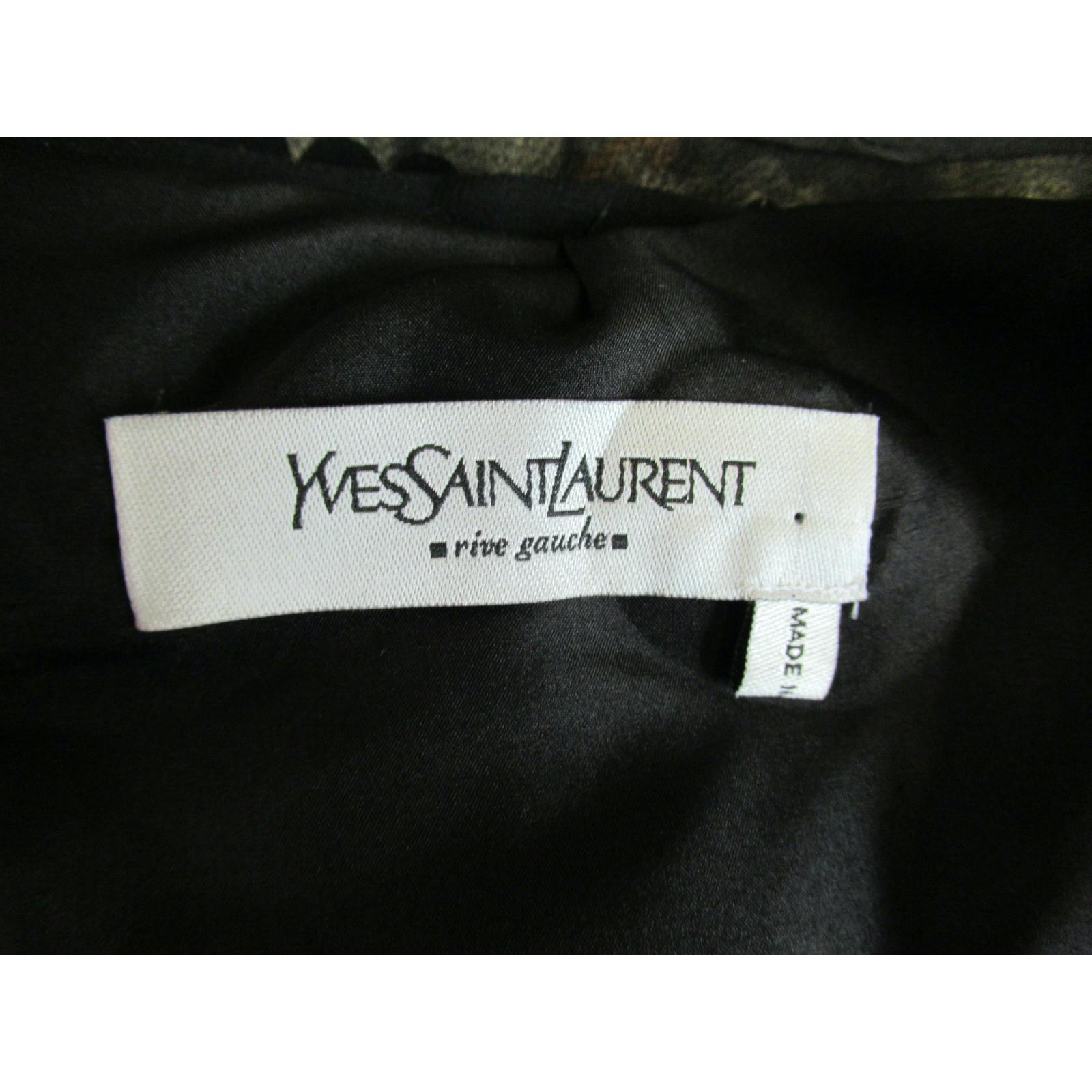 Women's 2002 Vintage Tom Ford for Yves Saint Laurent Black Embellished Suit
