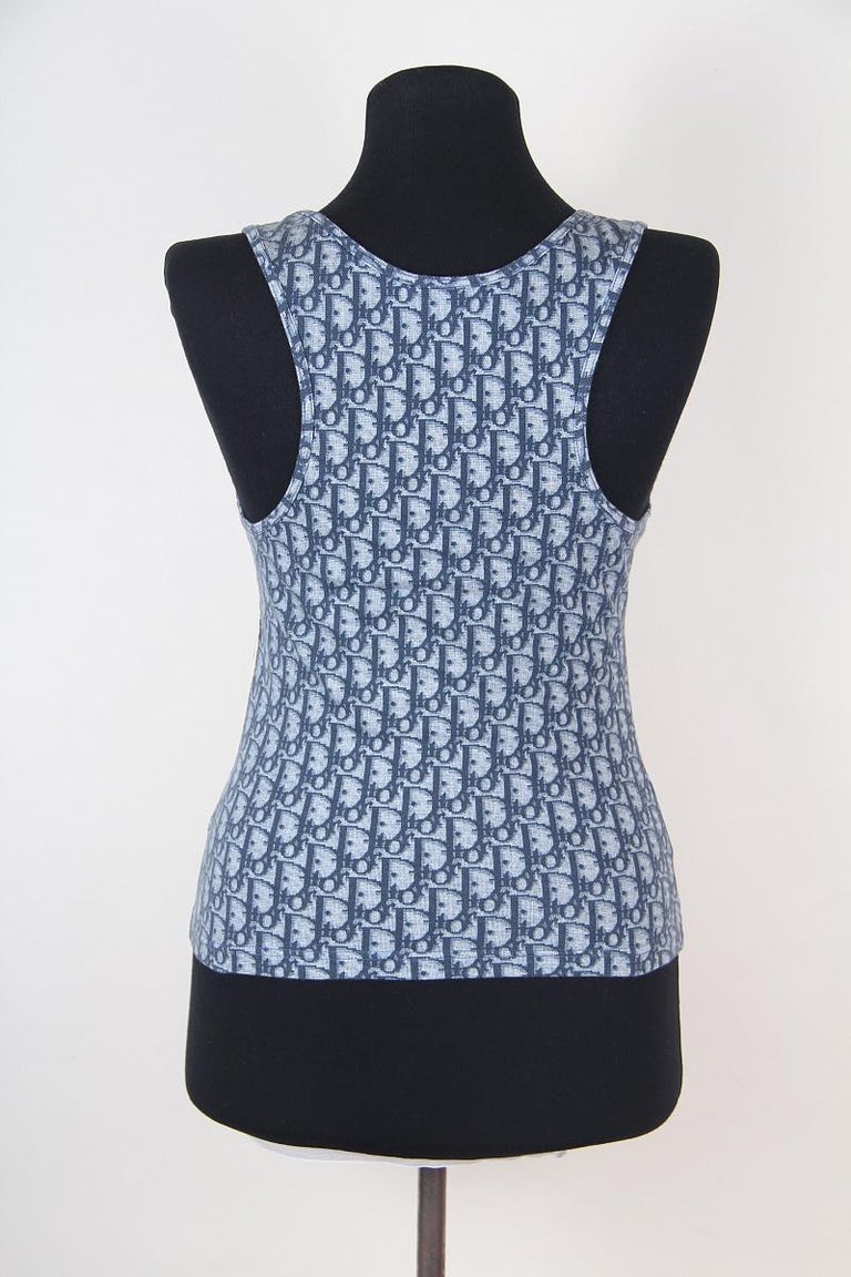 2002 Y2K Christian Dior By John Galliano Blue Trotter Vest Tank