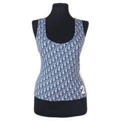 2002 Y2K Christian Dior By John Galliano Blue Trotter Vest Tank Top