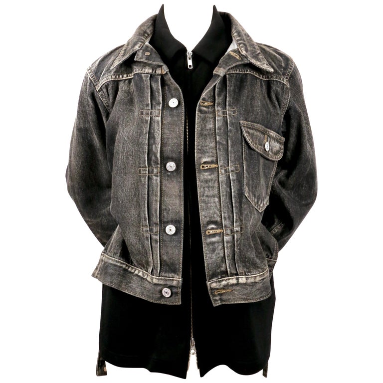 Yohji Yamamoto Panelled Denim Jacket | Black | FARFETCH