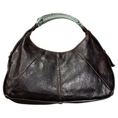 2002 Yves Saint Laurent metal horn Mombasa bag