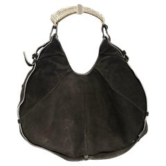 2002 Yves Saint Laurent Mombasa black suede bag