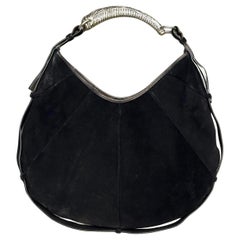 2002 Yves Saint Laurent Mombasa Black Suede Bag