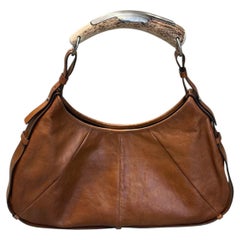 2002 Yves Saint Laurent Mombasa brown leather bag