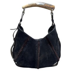 2002 Yves Saint Laurent Mombasa suede bag