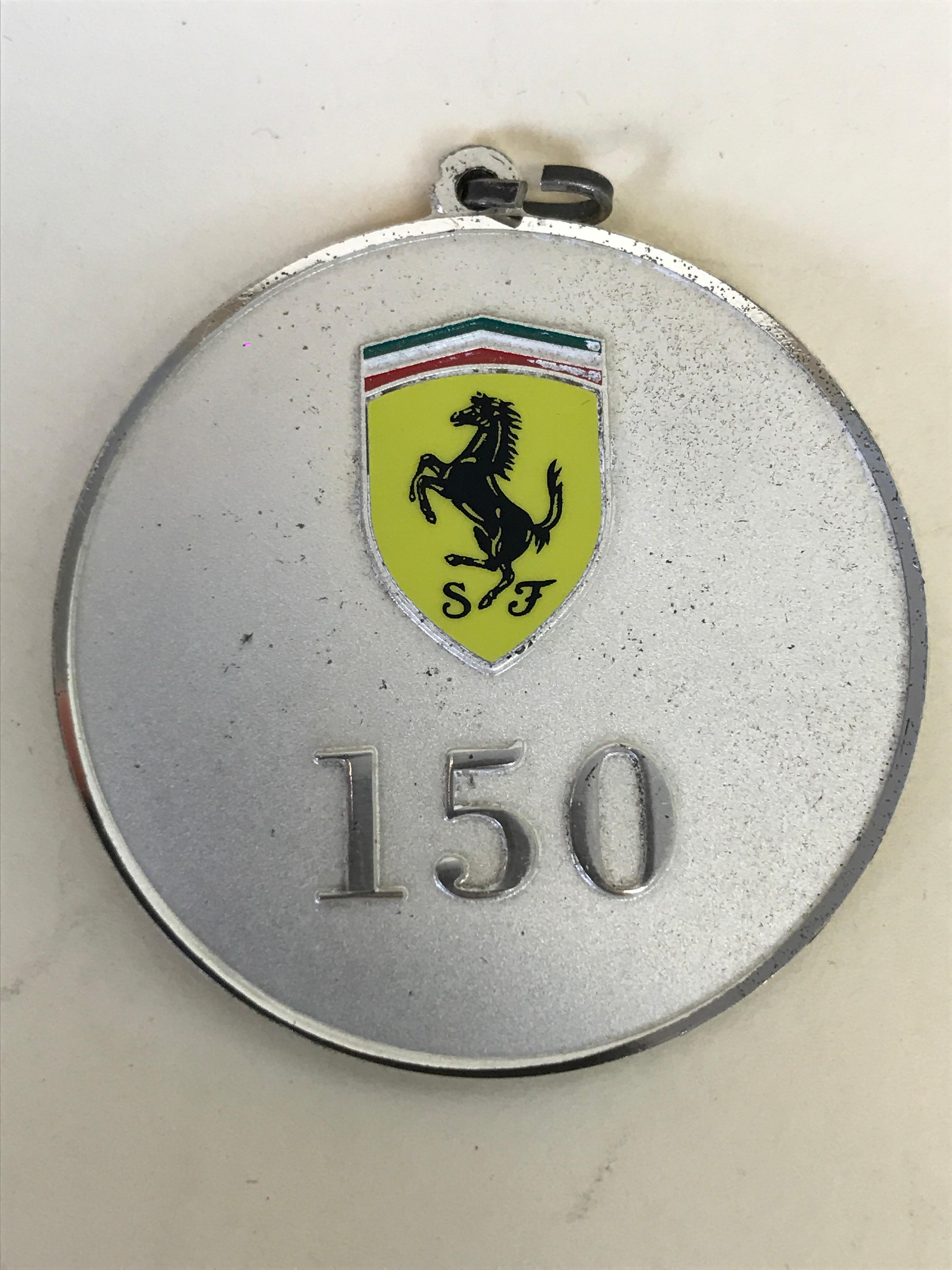 Italian 2002 Vintage Ferrari Commemorative Medal Celebrating the 150th Victory of GP For Sale