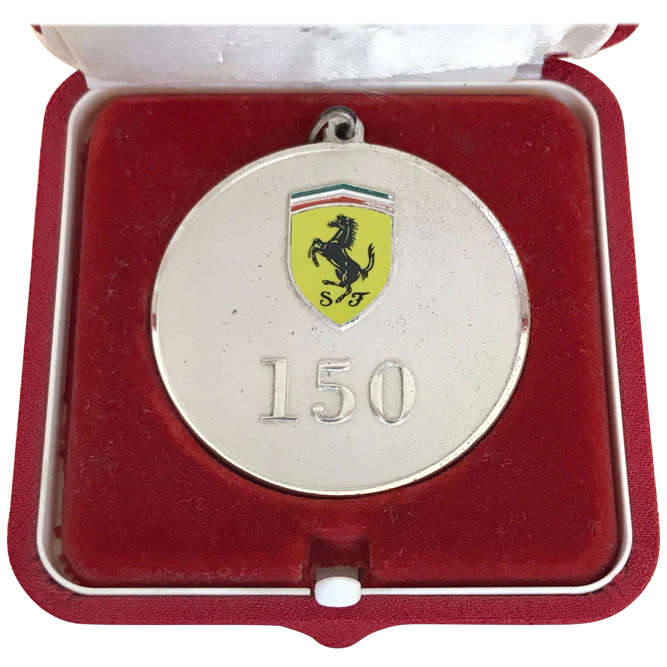 2002 Vintage Ferrari Commemorative Medal Celebrating the 150th Victory of GP For Sale