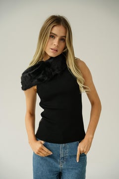 2003 / 2004 Gucci Black Fur Jumper/Top new NWT