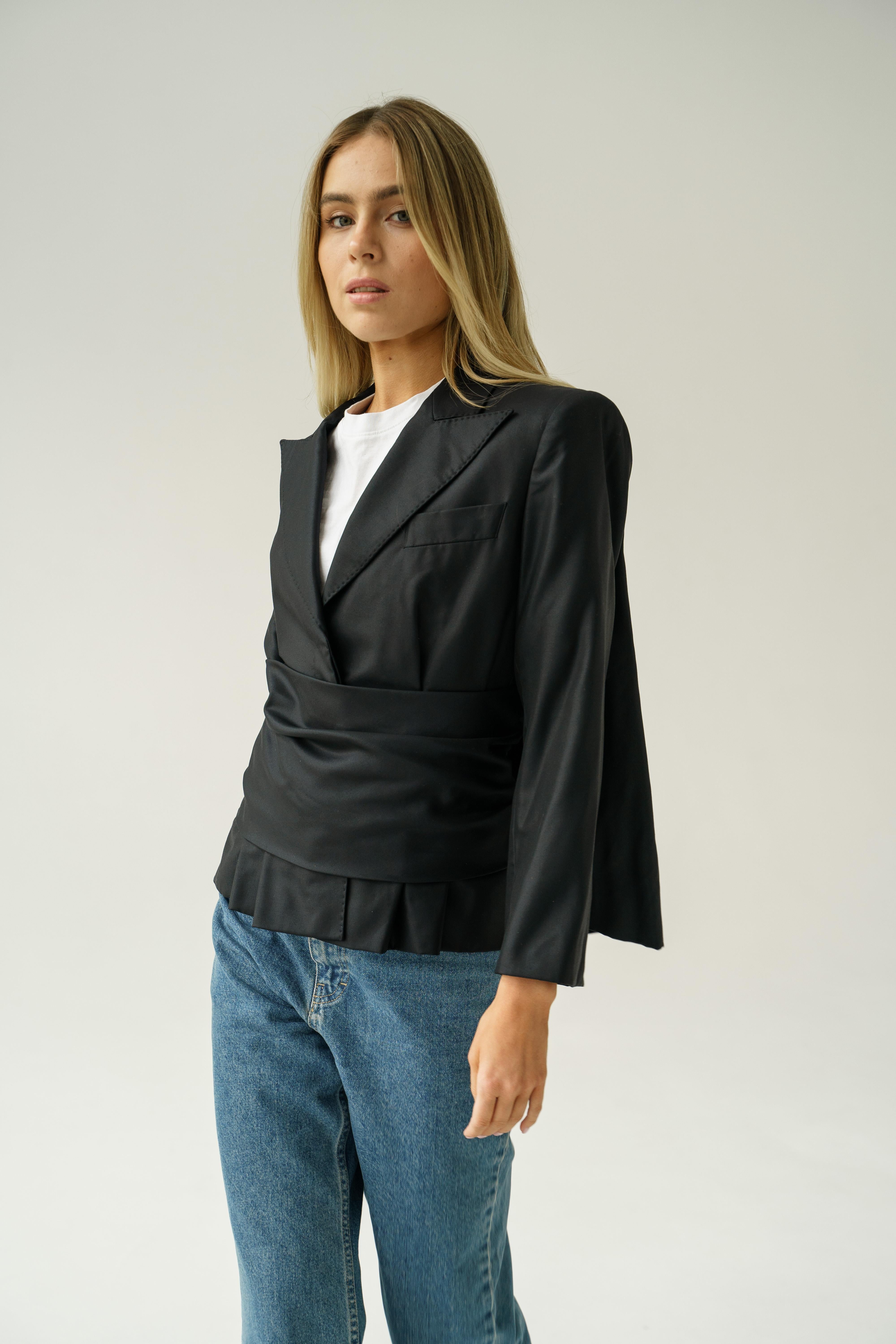2003 Alexander McQueen 2003 Jacket Wool Silk Kimono (Geisha Style) For Sale 12