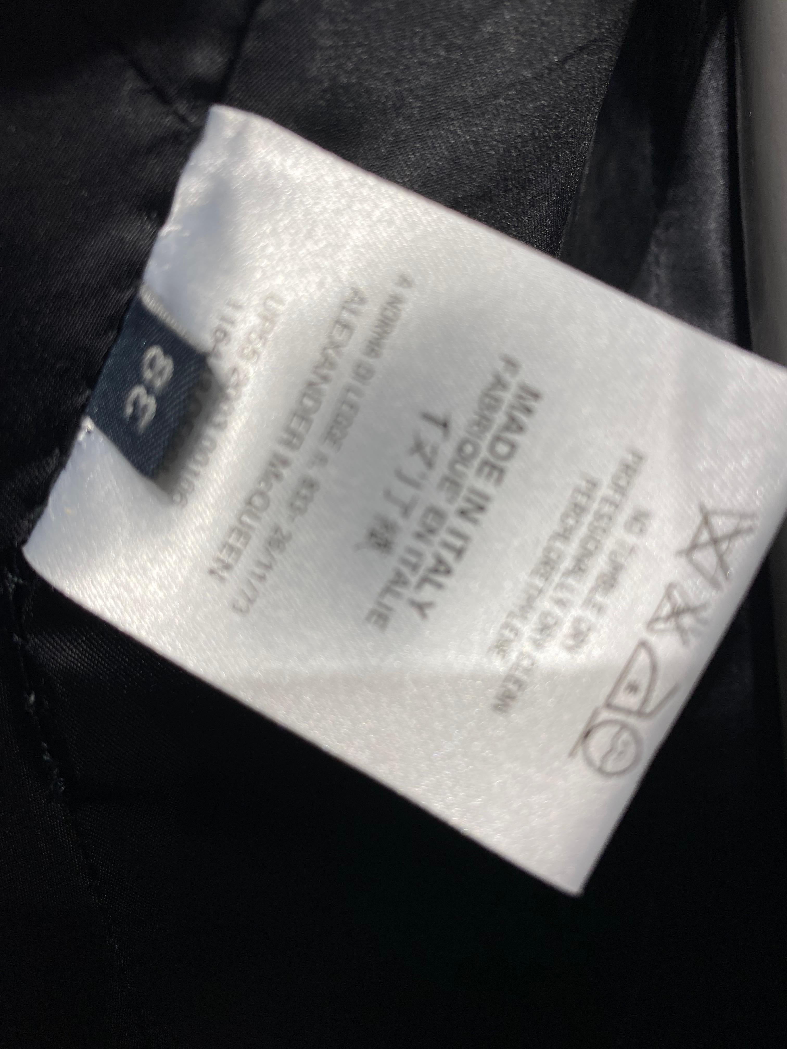 2003 Alexander Mcqueen Black Cashmere wool Coat Dress For Sale 7