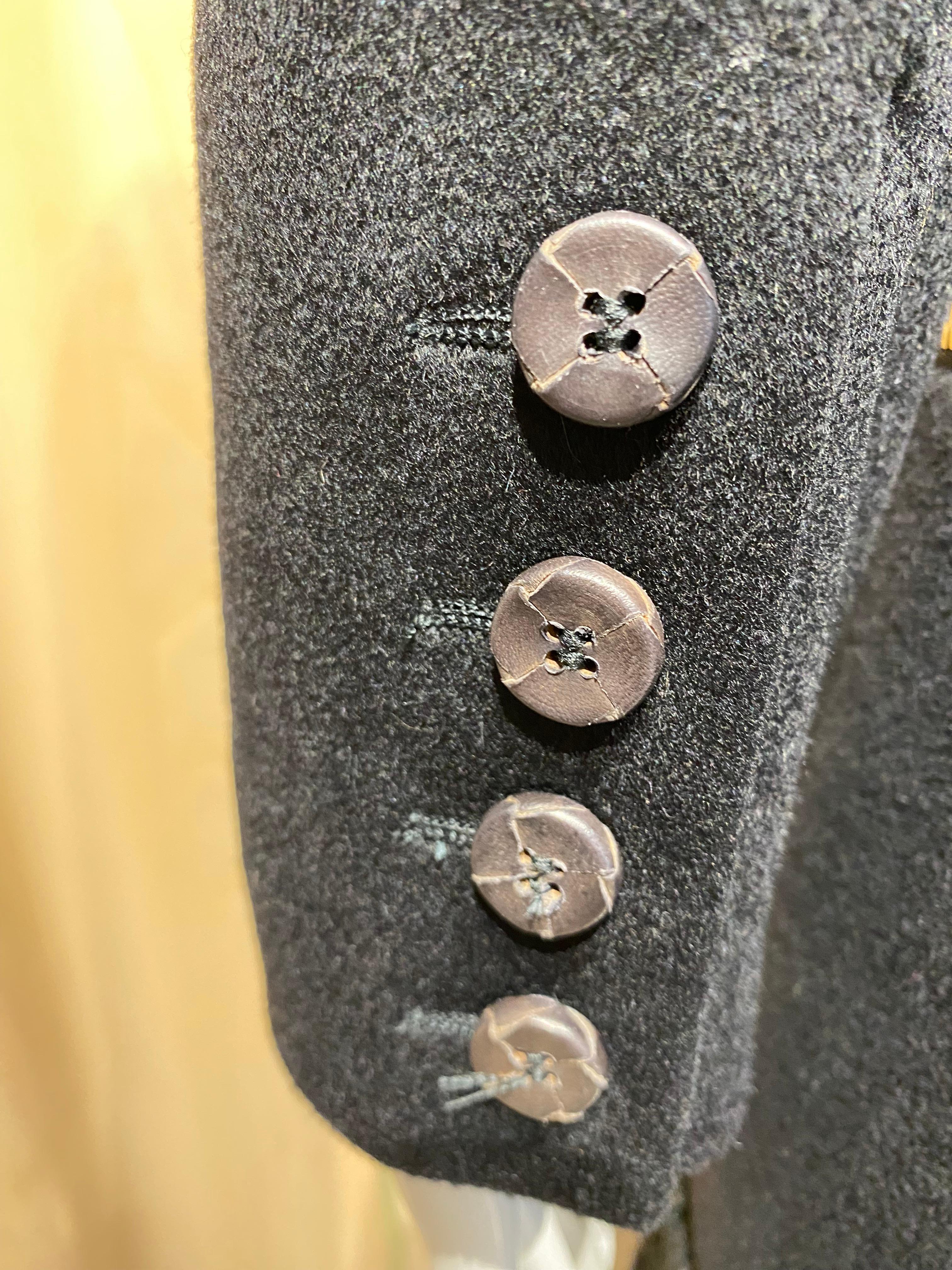 2003 Alexander Mcqueen Black Cashmere wool Coat Dress For Sale 3