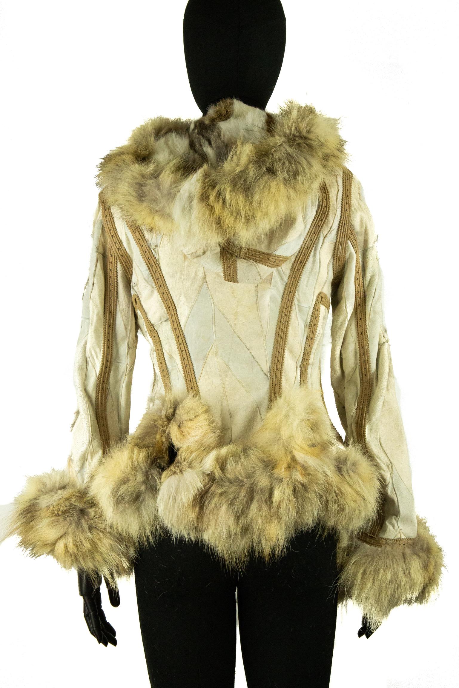 2003 Alexander McQueen Mixed Fur Jacket For Sale 2