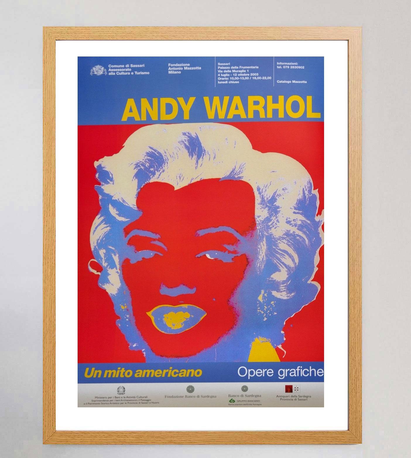 Italian 2003 Andy Warhol - Un Mito Americano Original Vintage Poster For Sale