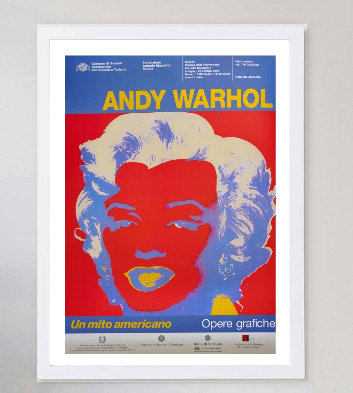 2003 Andy Warhol - Un Mito Americano Original Vintage Poster In Good Condition For Sale In Winchester, GB
