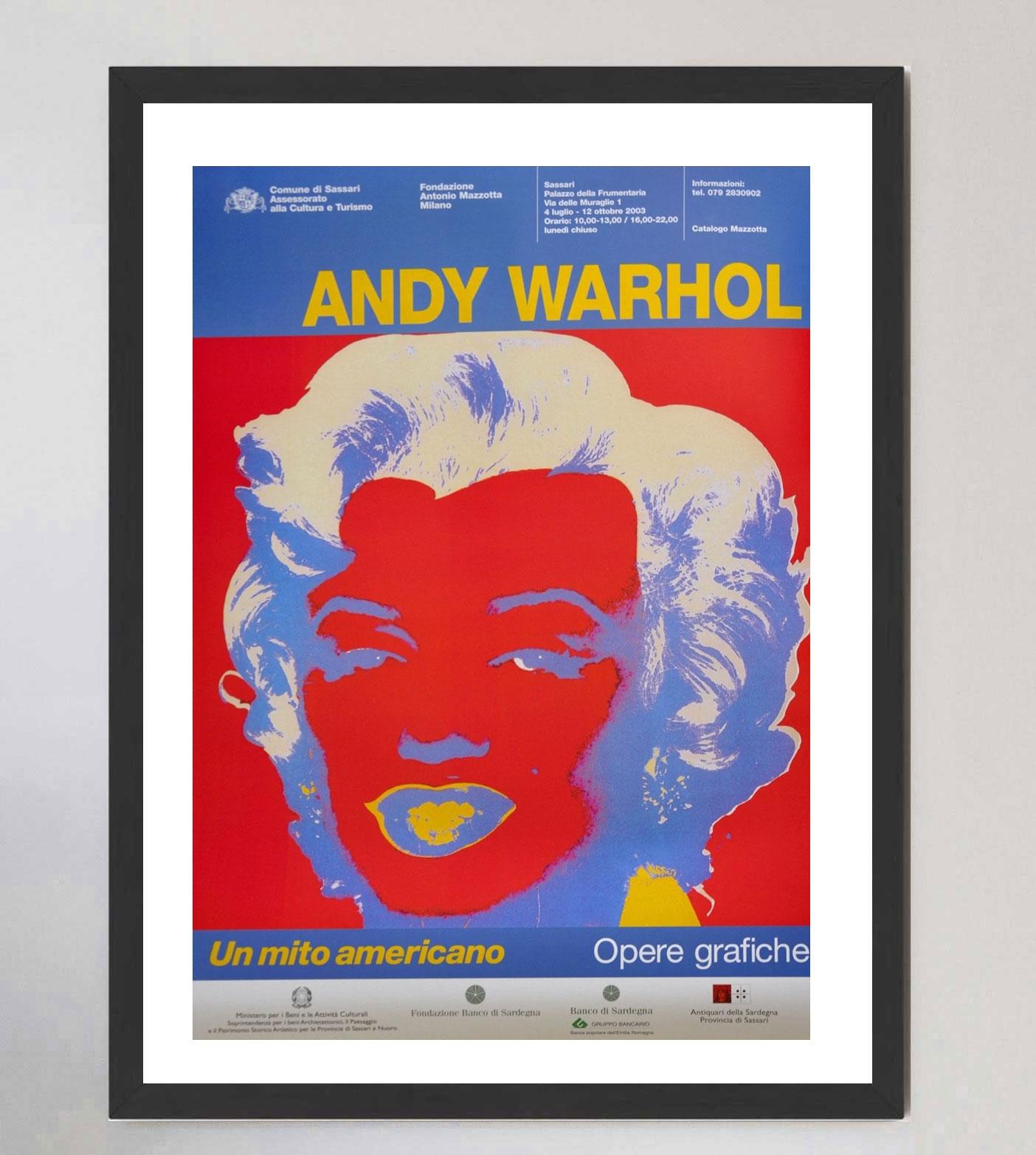 Contemporary 2003 Andy Warhol - Un Mito Americano Original Vintage Poster For Sale