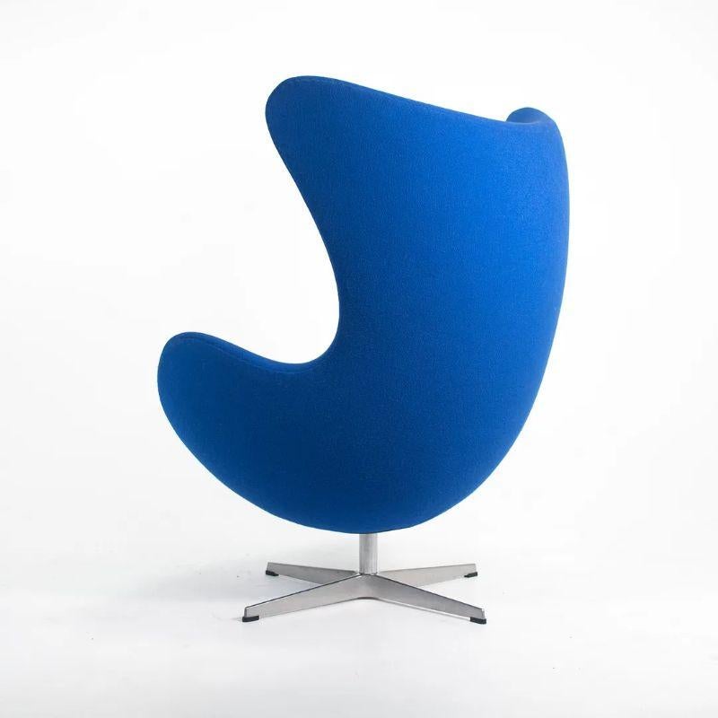 Contemporary 2003 Arne Jacobsen for Fritz Hansen Blue Egg Chair 4+ Avail For Sale