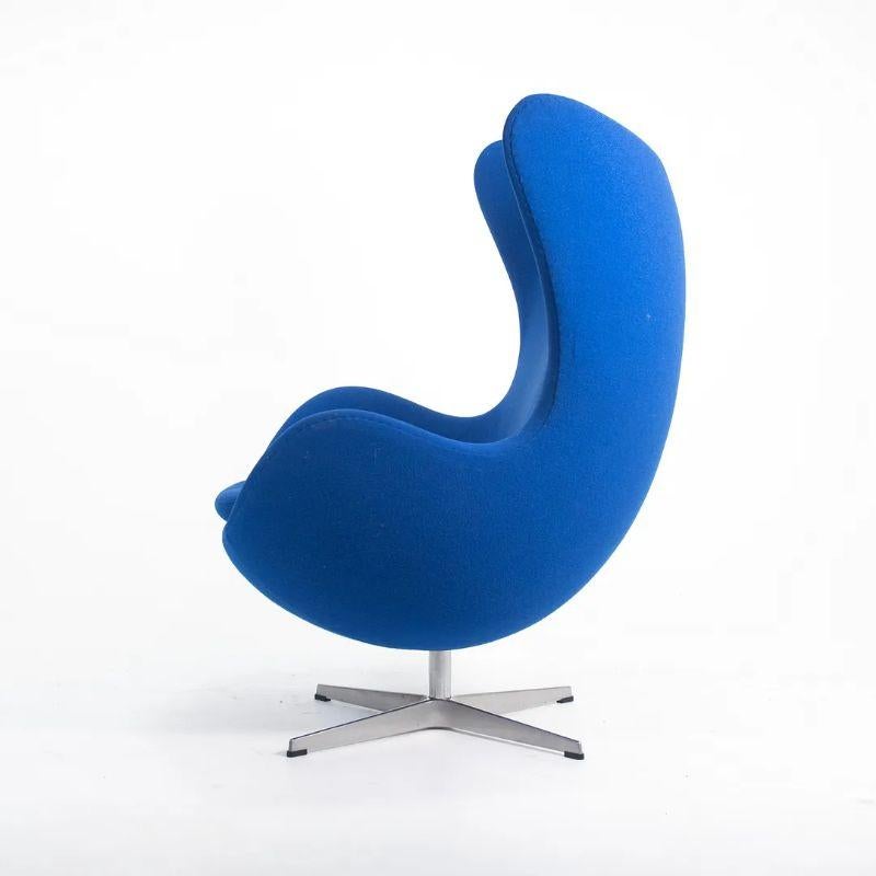 2003 Arne Jacobsen for Fritz Hansen Blue Egg Chair 4+ Avail For Sale 1