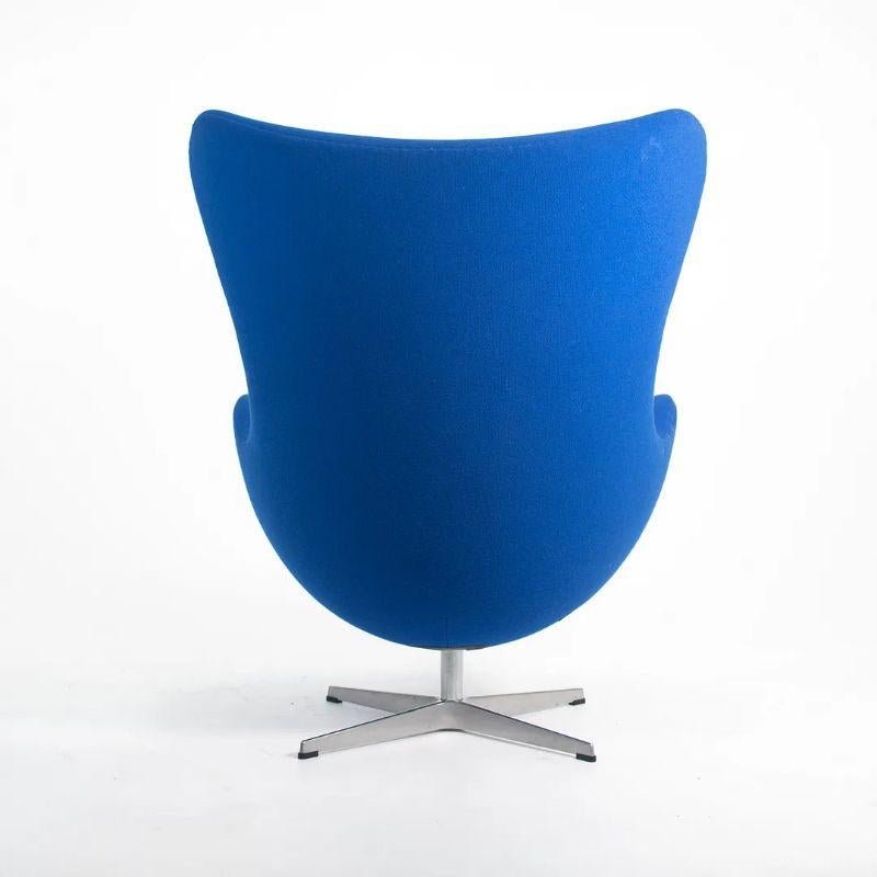 2003 Arne Jacobsen for Fritz Hansen Blue Egg Chair 4+ Avail For Sale 2