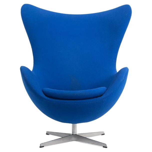 2003 Arne Jacobsen for Fritz Hansen Blue Egg Chair 4+ Avail For Sale