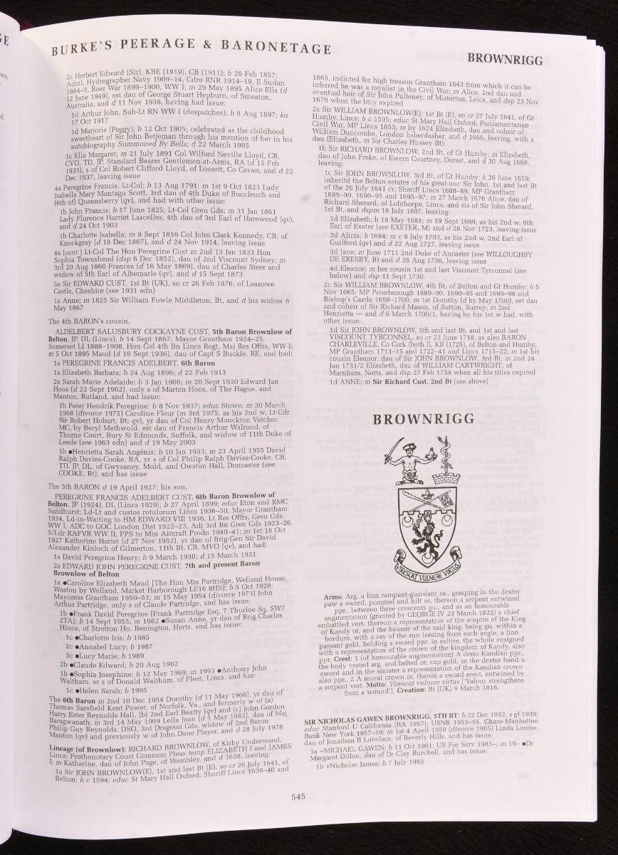 2003 Burke's Peerage, Baronetage and Knightage In Good Condition For Sale In Bath, GB