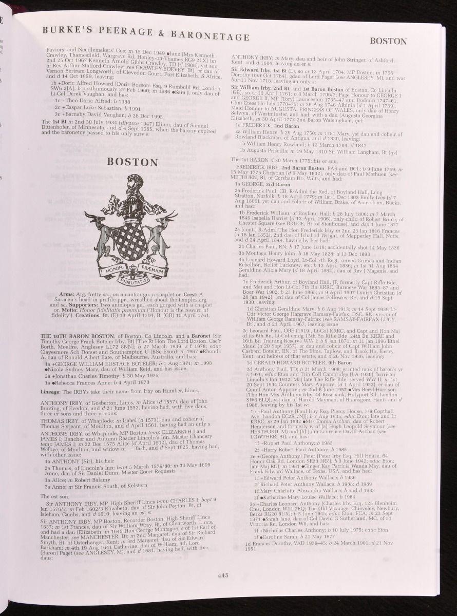 Contemporary 2003 Burke's Peerage, Baronetage and Knightage For Sale