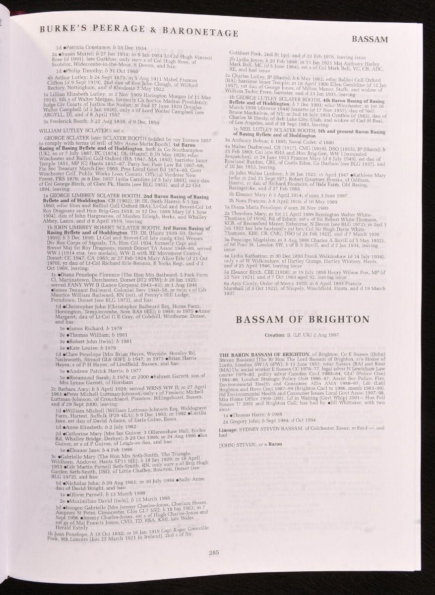 2003 Burke's Peerage, Baronetage and Knightage For Sale 1