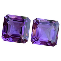 20.03 Carats Natural Deep Purple Amethyst Stone Pair