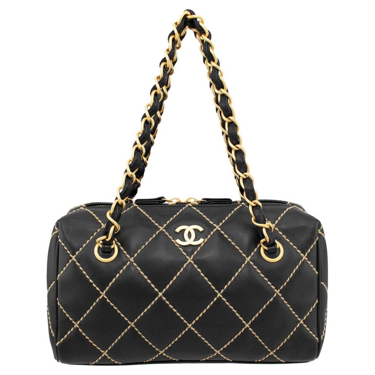 Pre-owned Chanel 2003 Petite Shopping Tote Bag In Black