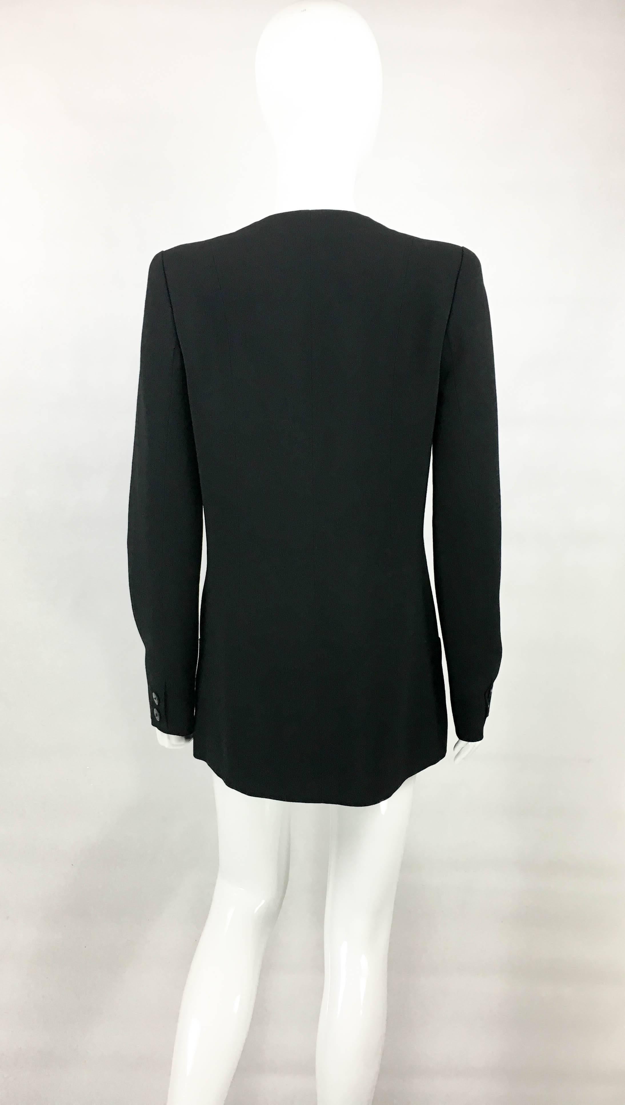 Chanel Black Light Wool Jacket, 2003  4