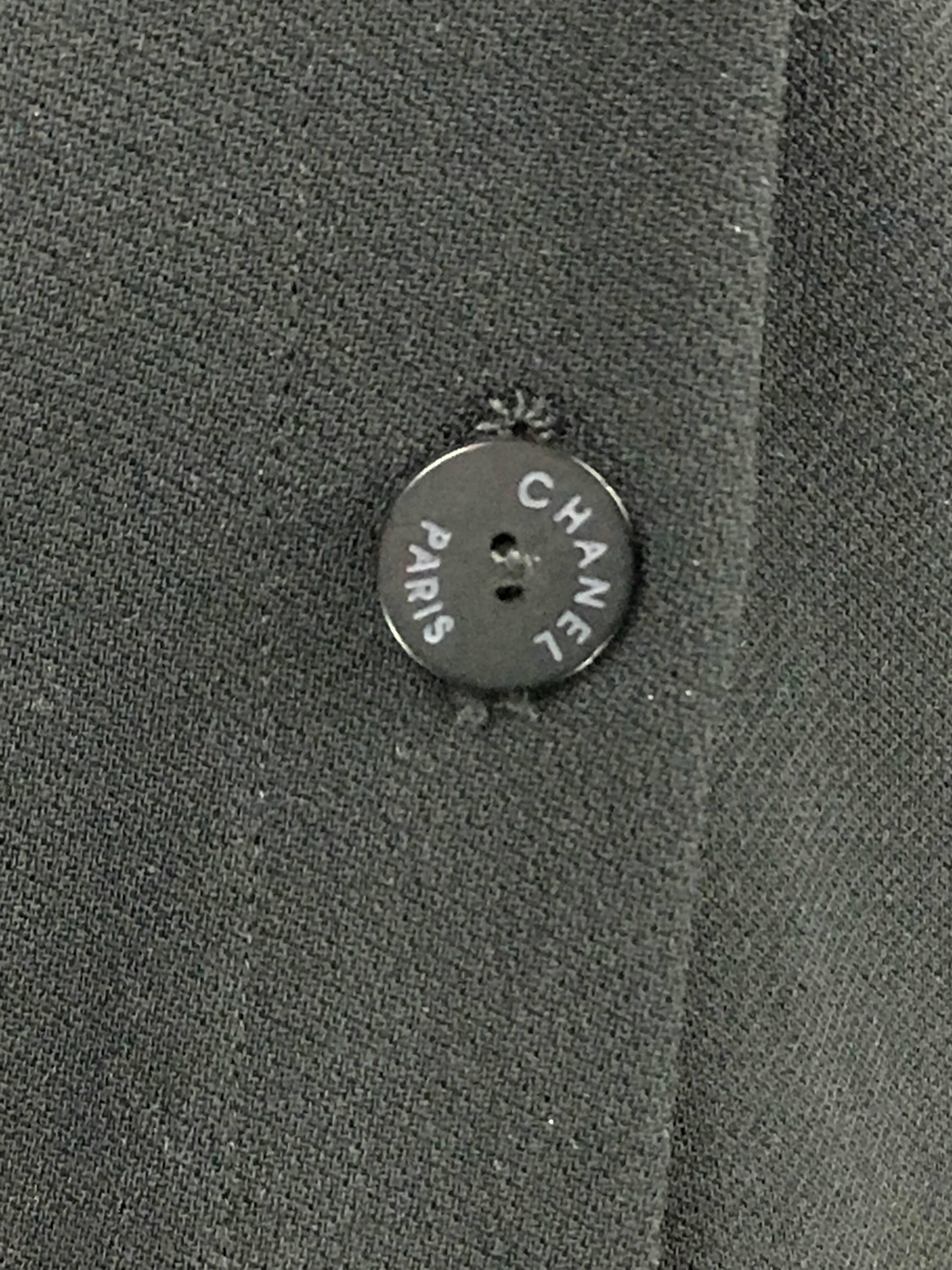 Chanel Black Light Wool Jacket, 2003  5