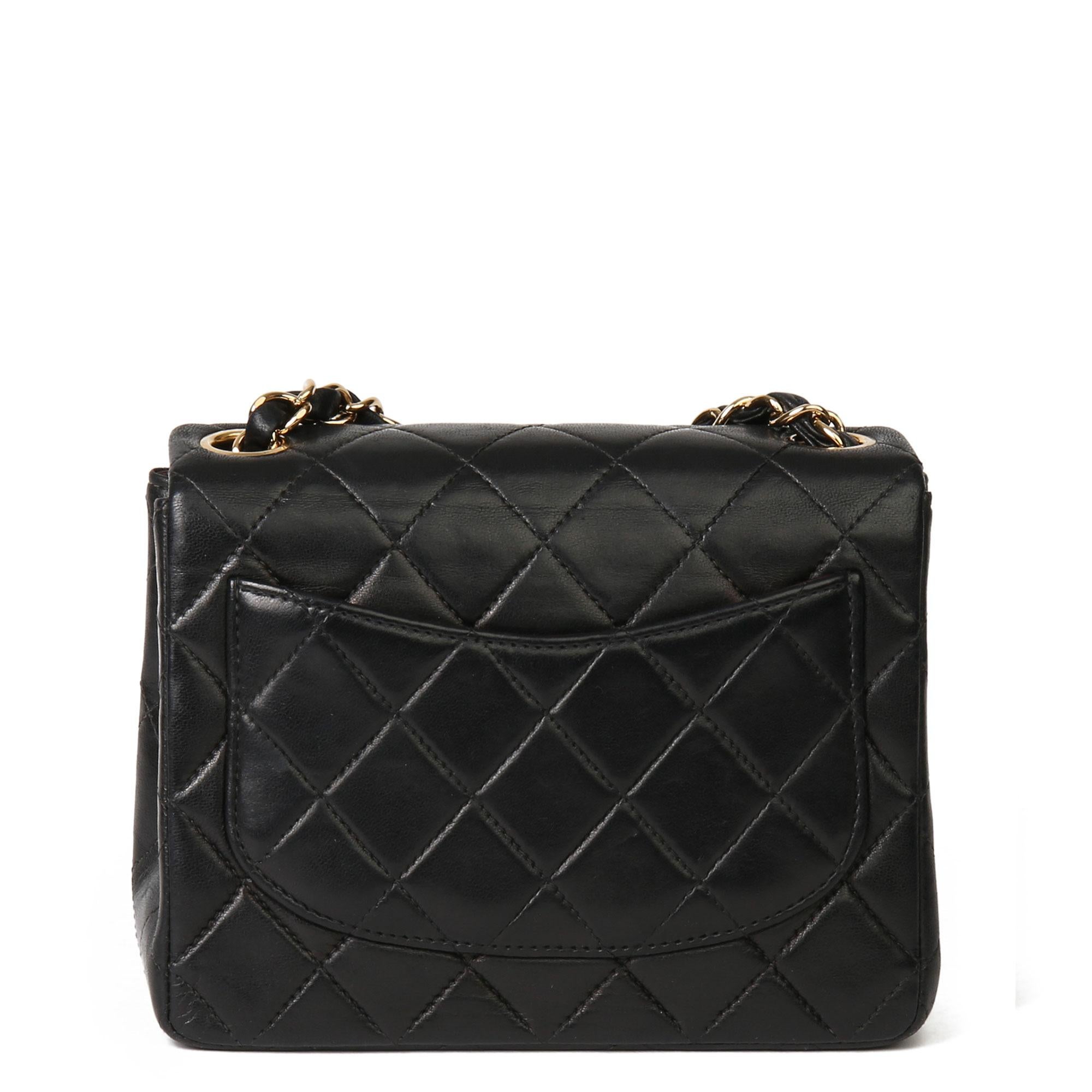 2003 Chanel Black Quilted Lambskin Mini Flap Bag  1