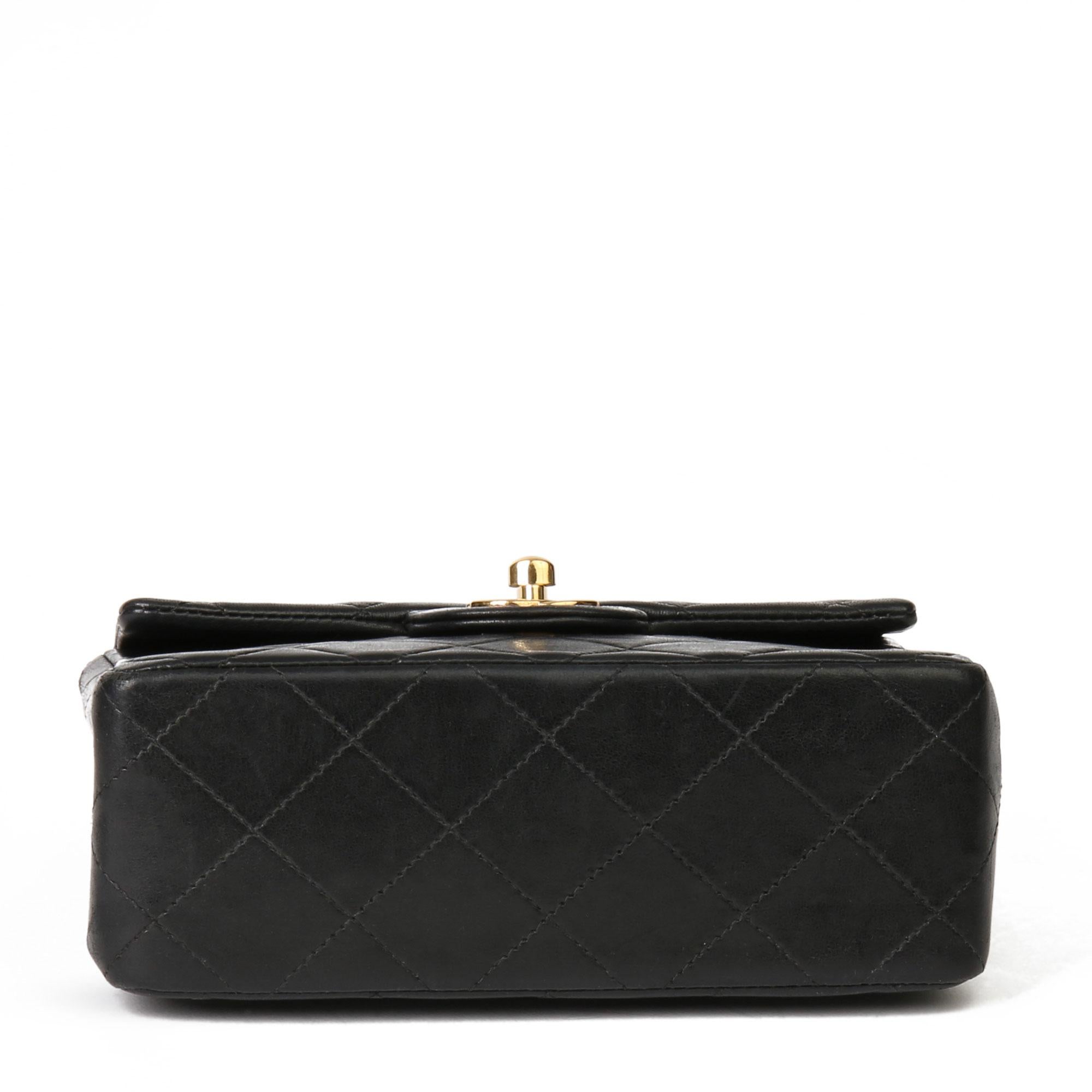 2003 Chanel Black Quilted Lambskin Mini Flap Bag  2
