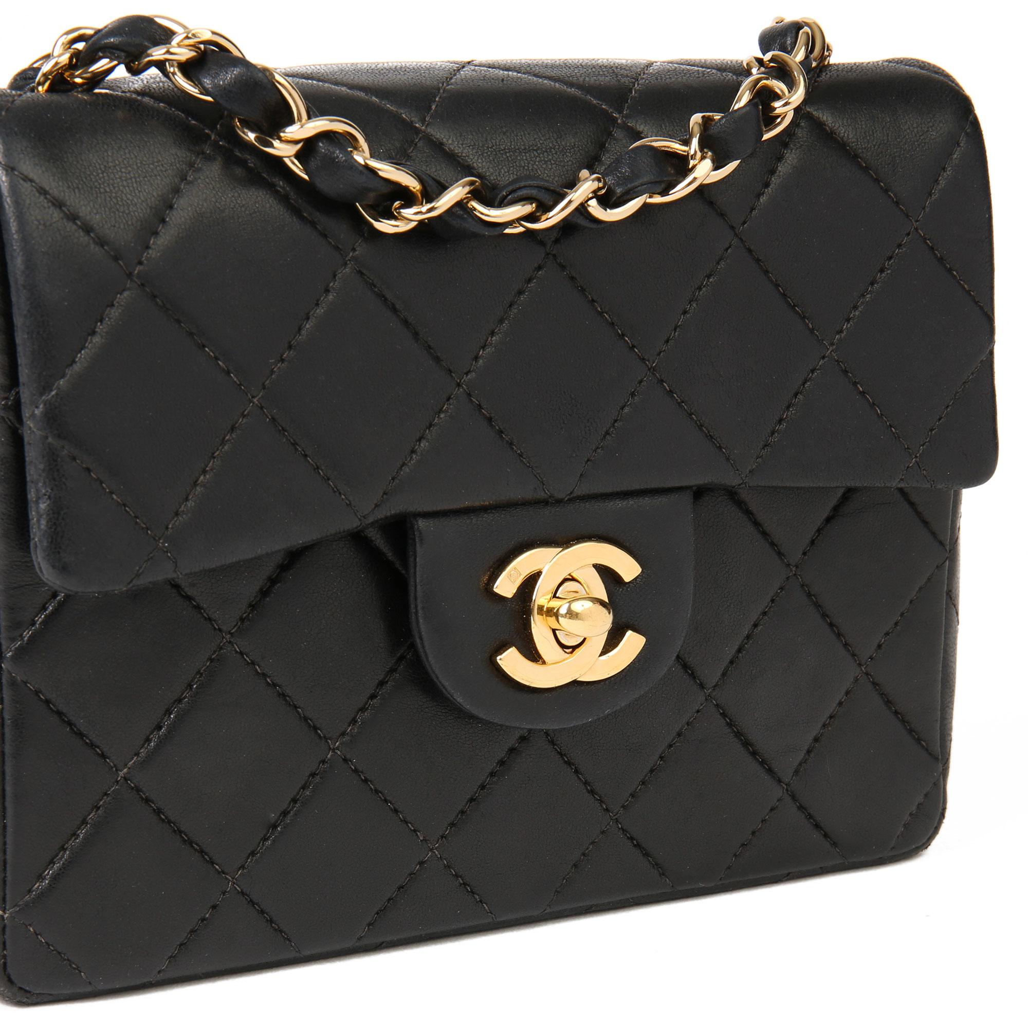2003 Chanel Black Quilted Lambskin Mini Flap Bag  3